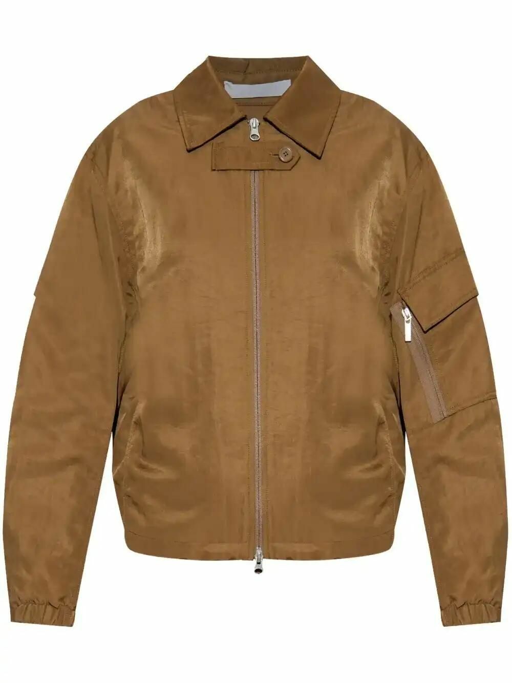 Helmut Lang Women's Oversized Bomber Jacket in Maroon Helmut Helmut Lang Women's Oversized Bomber Jacket in Maroon Helmut