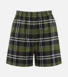 Burberry - Checked cotton shorts