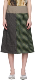 SC103 Green Shade Midi Skirt