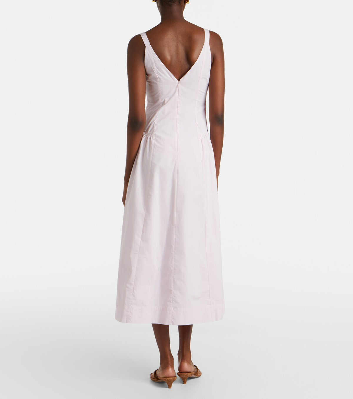 Posse Lindie cotton poplin midi dress