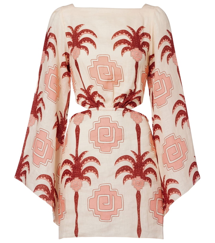 Photo: Johanna Ortiz Cutout printed linen minidress