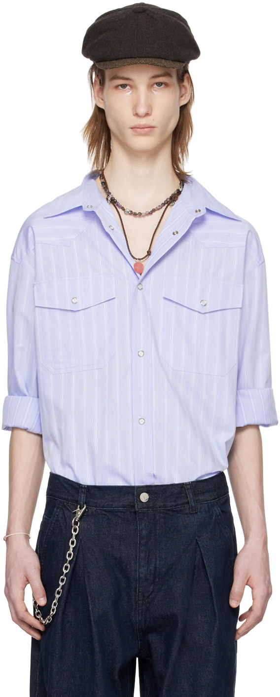 AFTER PRAY Blue Western Shirt
