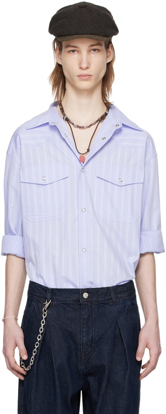 Photo: AFTER PRAY Blue Western Shirt