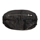 Marine Serre Black Leather Multipocket Padded Muff Bag