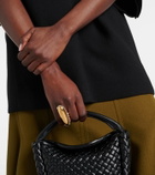 Bottega Veneta Ellipse Large 18k gold-plated sterling silver ring