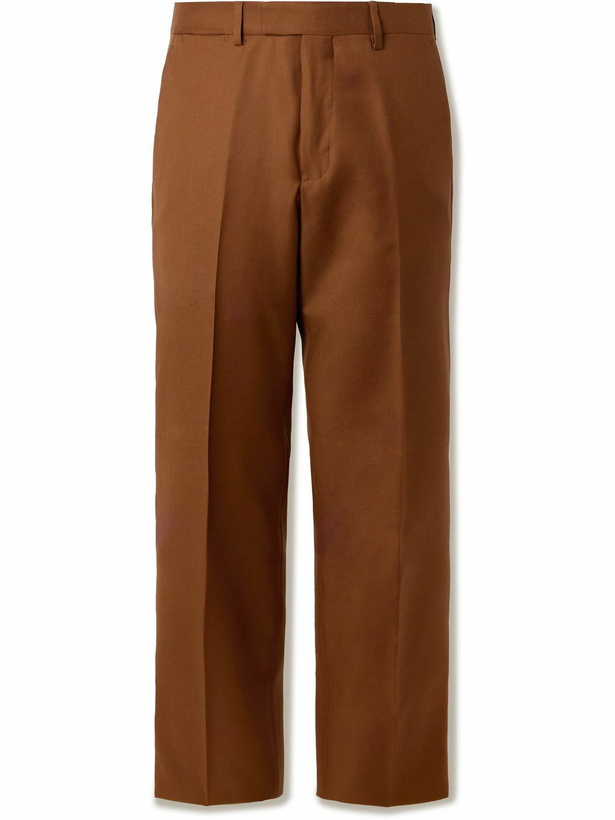 Photo: Mr P. - Slim-Fit Straight-Leg Wool-Twill Suit Trousers - Brown