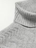 NN07 - Bert Cable-Knit Rollneck Sweater - Gray