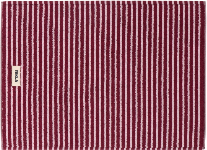 Photo: Tekla Burgundy & Pink Terry Bath Mat