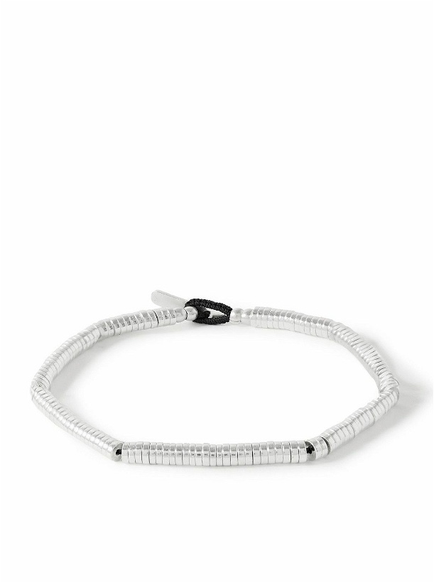 Photo: Mikia - Silver, Hematite and Cord Beaded Bracelet - Silver