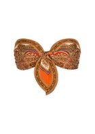 Zimmermann Mahon Patterned Strapless Bikini top Orange