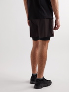 Reigning Champ - 2-in-1 Straight-Leg Dot Air Mesh Shorts - Brown