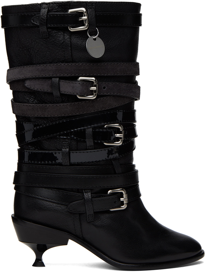 Kiko Kostadinov Black Quad Belt Boots Kiko Kostadinov