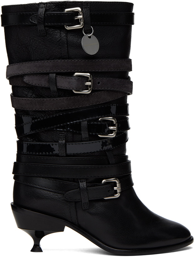 Photo: Kiko Kostadinov Black Quad Belt Boots