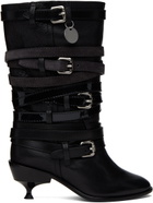Kiko Kostadinov Black Quad Belt Boots