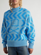 Acne Studios - Intarsia Wool and Cotton-Blend Sweater - Blue