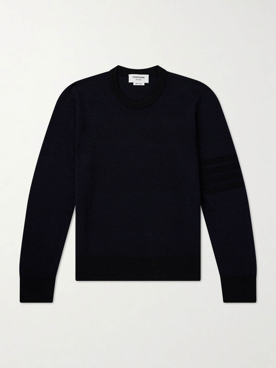 Thom Browne - Milano Stitch Wool, Linen and Cotton-Blend Sweater - Blue