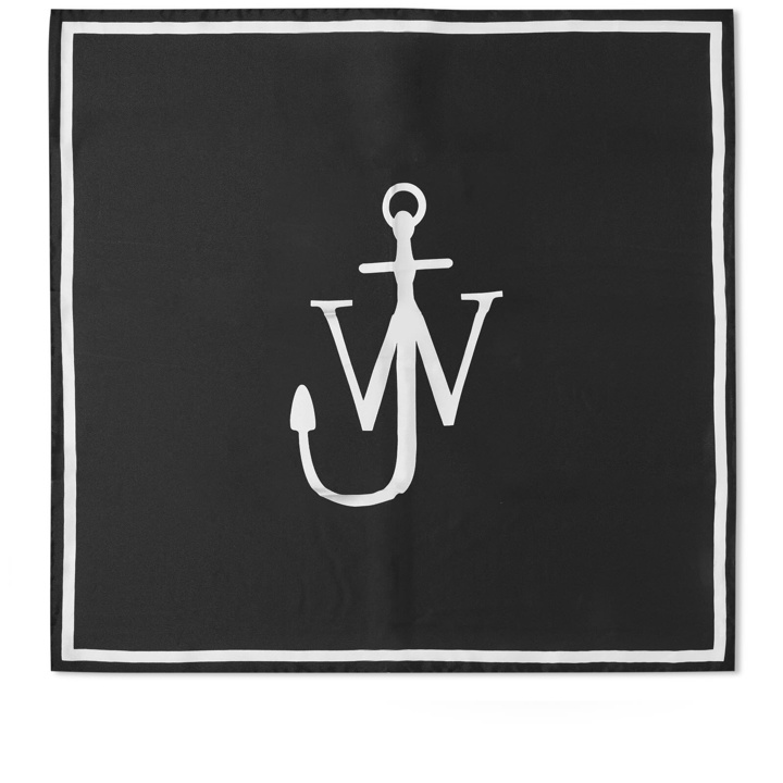 Photo: JW Anderson Women's Logo 60 X 60 Scarf in Black/White