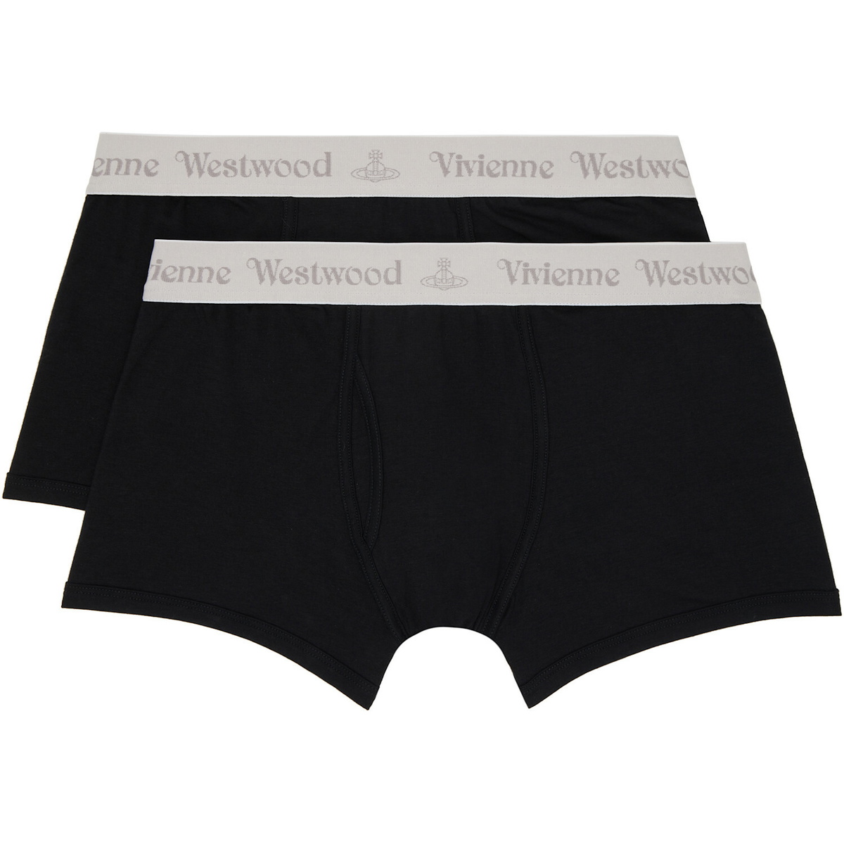 Vivienne Westwood Two-Pack Black Cotton Boxer Briefs