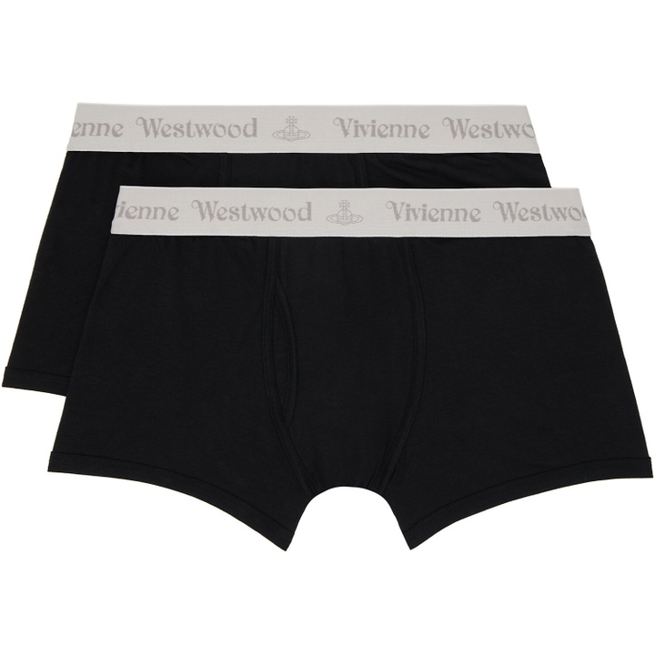 Photo: Vivienne Westwood Two-Pack Black Cotton Boxer Briefs