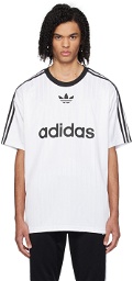 adidas Originals White & Black Stripe T-Shirt