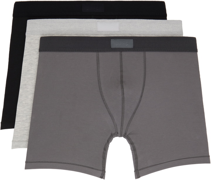 Photo: SKIMS Three-Pack Multicolor SKIMS Cotton 5 Boxer Briefs