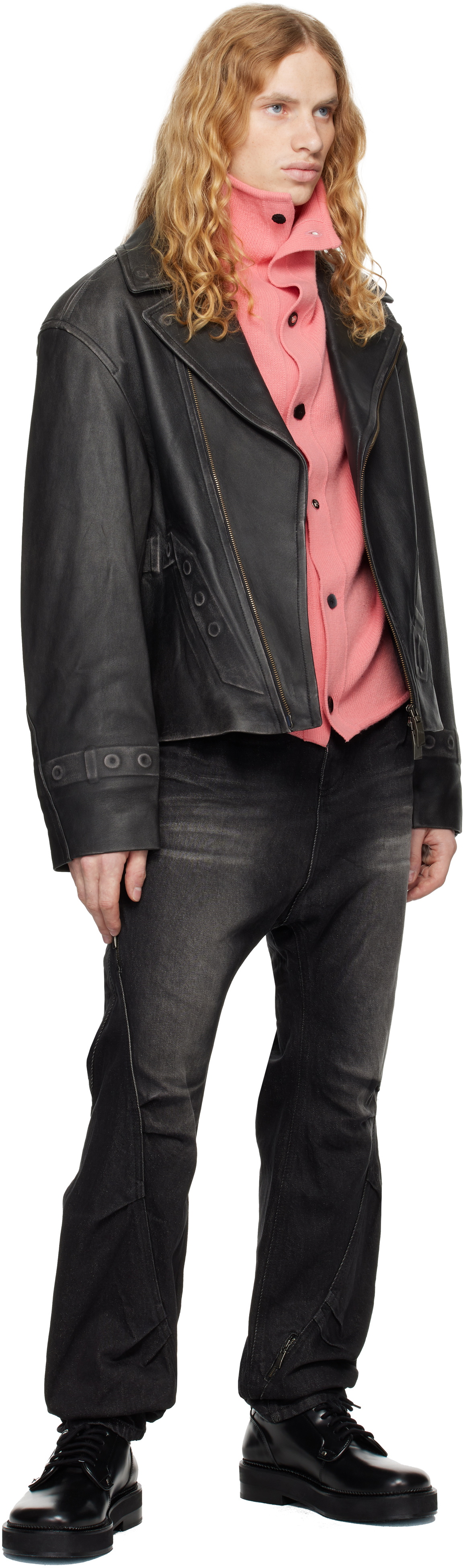 ADER error Black Product. 22 Leather Jacket