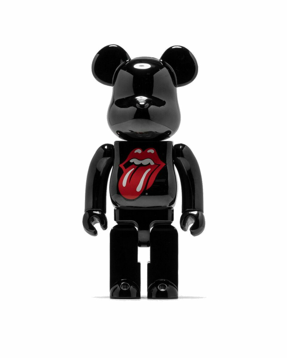 Photo: Medicom Bearbrick 1000% The Rolling Stones Logo Black Chrome Black - Mens - Toys