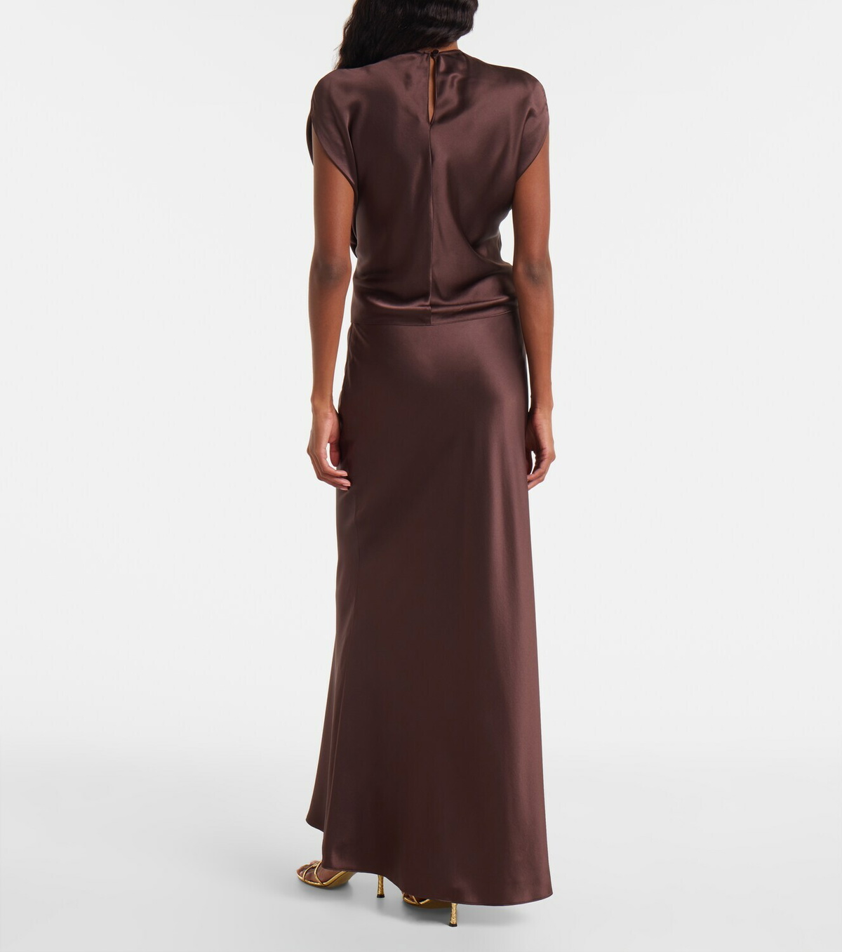 The Sei Draped silk satin top