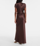 The Sei Draped silk satin top