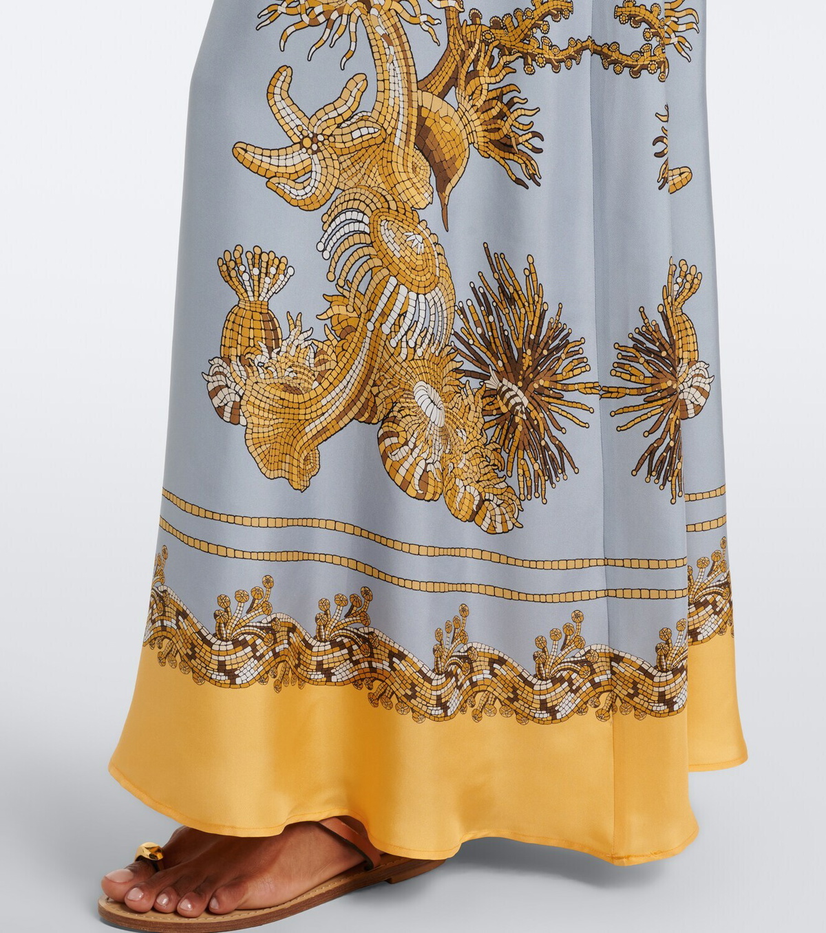 La DoubleJ Sorella printed silk twill maxi dress
