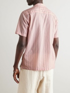 Orlebar Brown - Maitan Camp-Collar Striped Cotton Shirt - Pink
