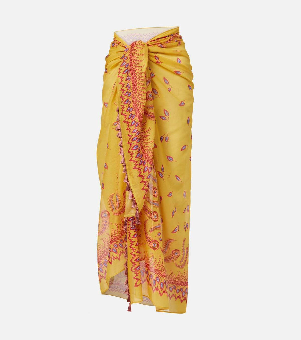 Valentino Printed cotton beach cover-up