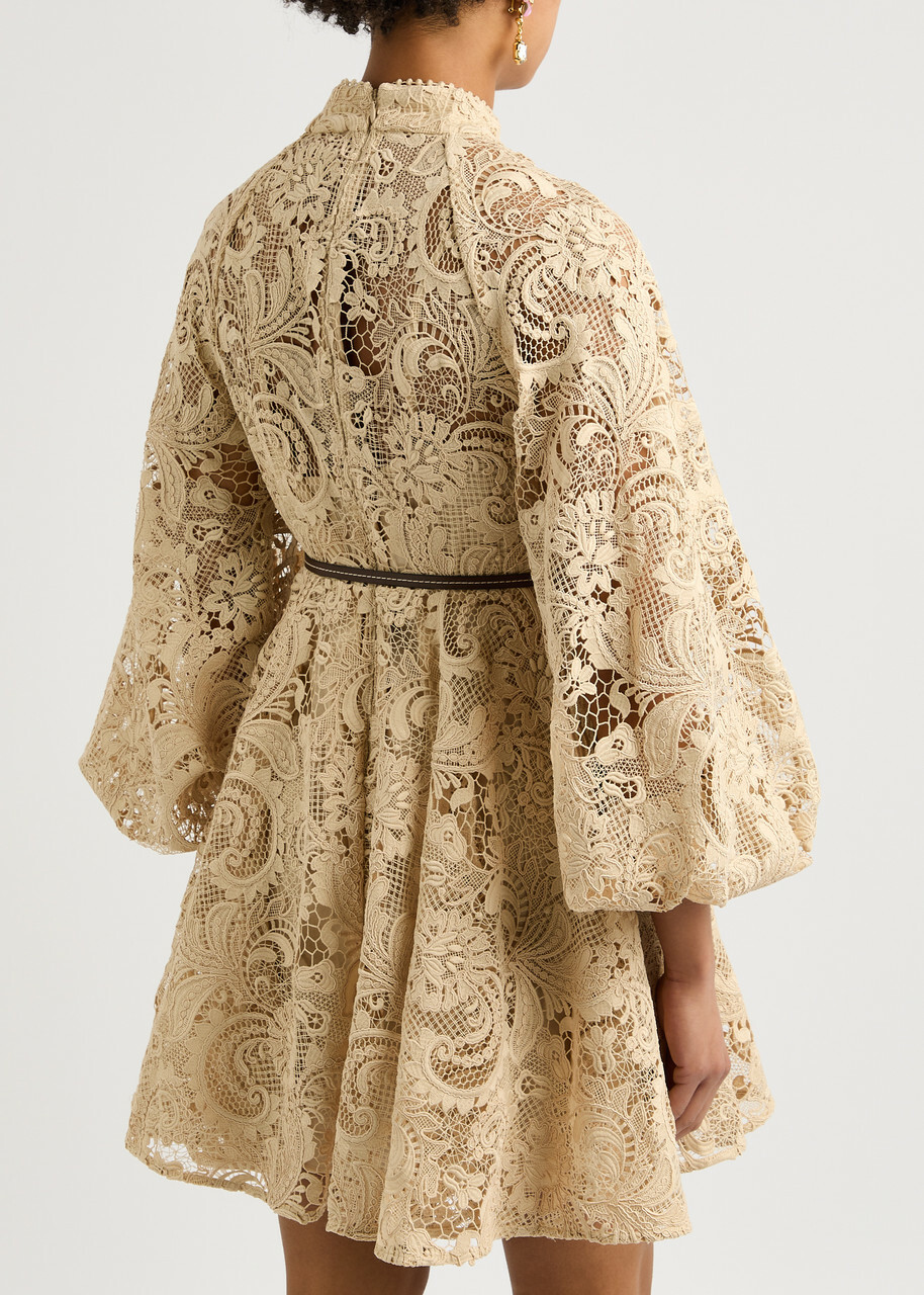 【Zimmermann】Belted lace minidress Belted lace minidress in blue - Zimmermann | Mytheresa