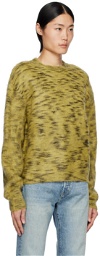 Re/Done Yellow & Black Hyena Sweater