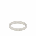 MM6 Maison Margiela Men's Thin Numbers Ring in Palladio Polished