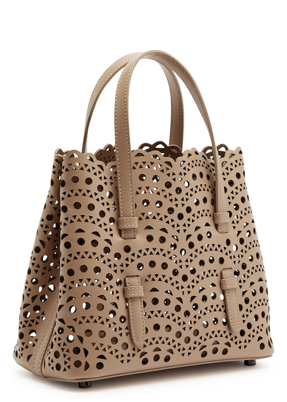 Alaïa Mina 20 Laser-cut Leather top Handle bag - Sand - One Size
