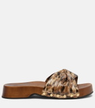 Ganni Tia leopard-print clogs