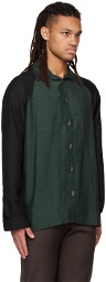 Labrum Green & Black Paneled Shirt