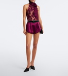 Retrofête Colton satin shorts