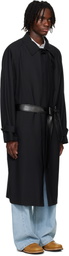 System Navy Summer Wool Single Coat