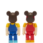 Medicom Peko-Chan & Poko-Chan Hello Version Be@rbrick - 2 Pack