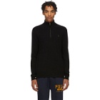 Polo Ralph Lauren Black Wool Half-Zip Sweater