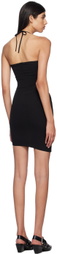 J KOO Black Cutout Midi Dress