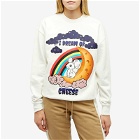 JW Anderson Women's I Dream Of Cheese Crew Sweat in Off White