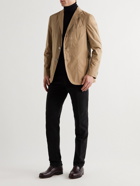 Boglioli - Slim-Fit Tapered Cotton-Moleskin Suit Trousers - Black
