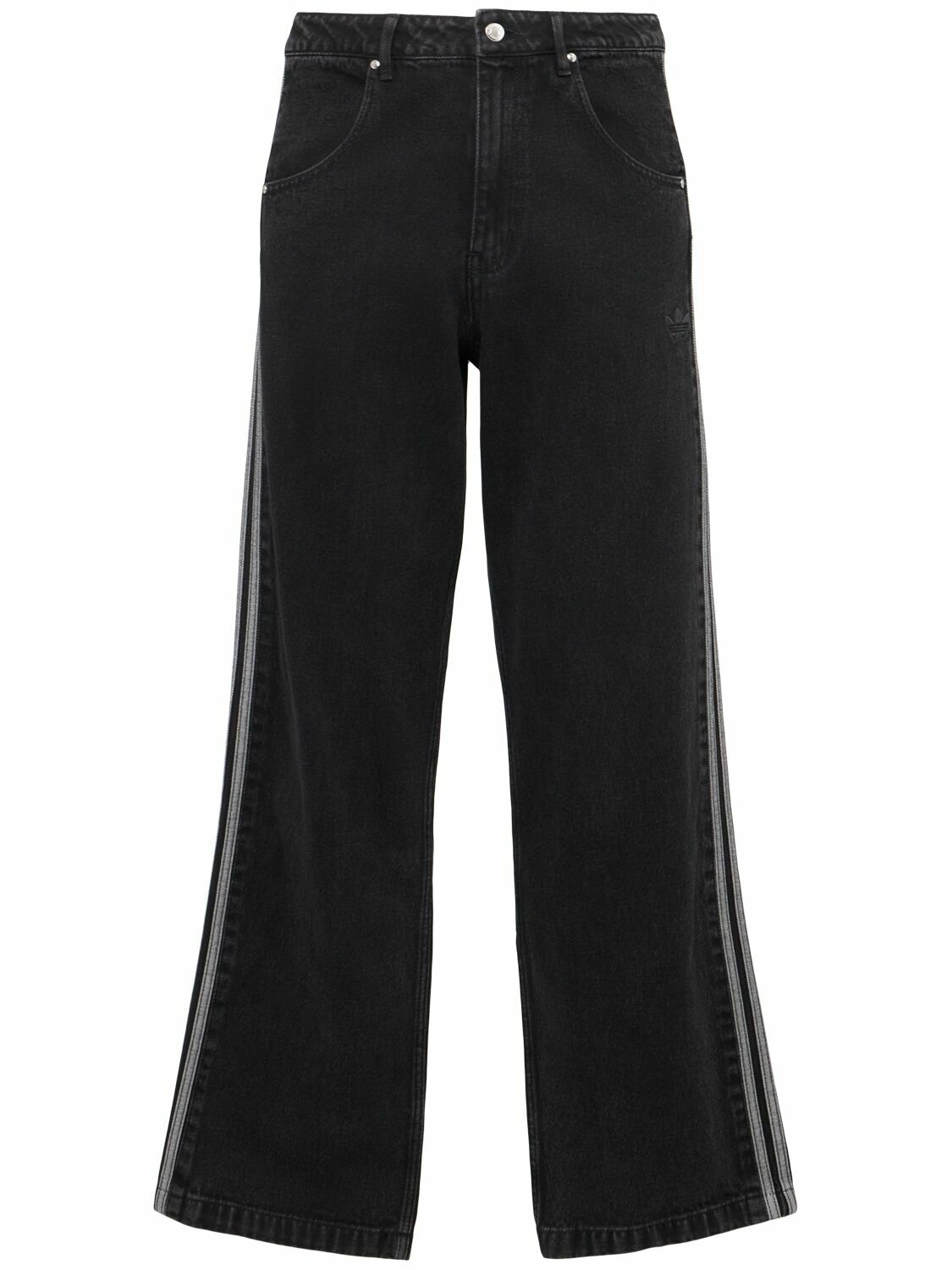 NO/FAITH STUDIOS Black Heavy Denim Cargo Pants