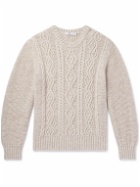 Inis Meáin - Aran Cable-Knit Cashmere Sweater - White