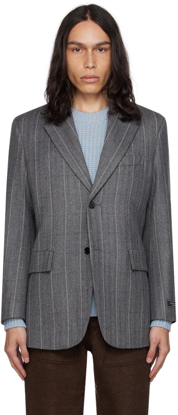 Photo: AFTER PRAY Gray Two-Button Blazer