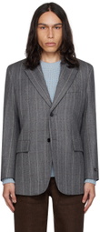 AFTER PRAY Gray Two-Button Blazer