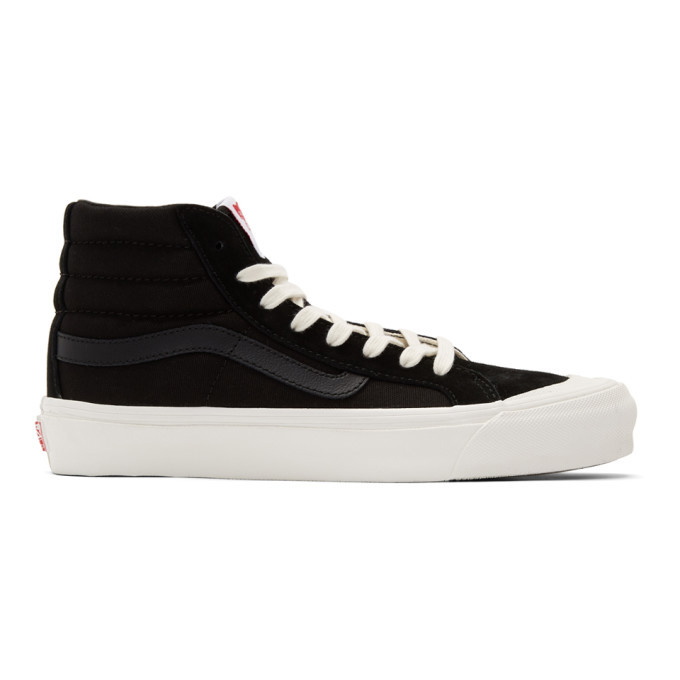 Photo: Vans Black Checkerboard OG Style 138 LX High-Top Sneakers